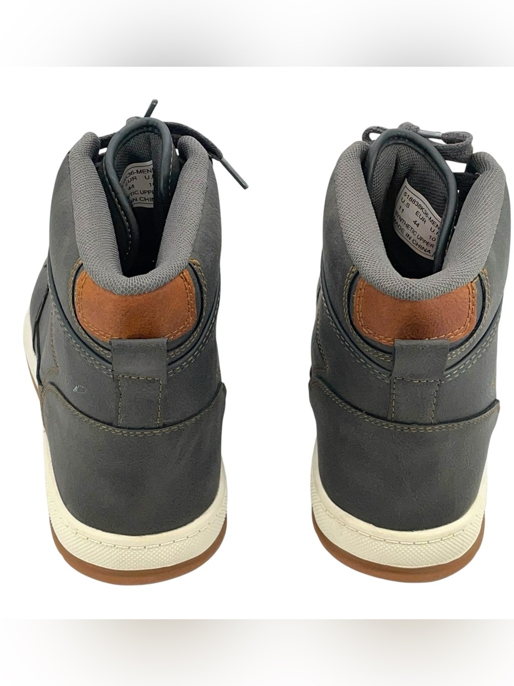 Levi’s Men’s High Top Sneakers Gray Lace Up Casual Shoes Size 11 - Picture 5 of 8